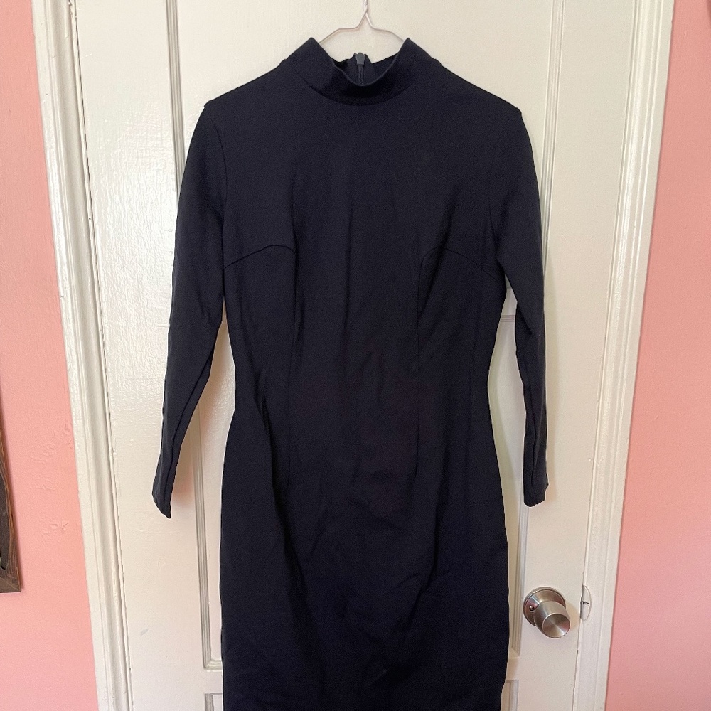 Vixen by Micheline Pitt Bad Girl Wiggle Dress (Navy Blue)